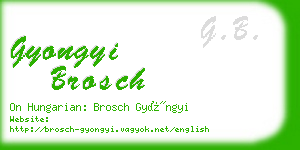 gyongyi brosch business card